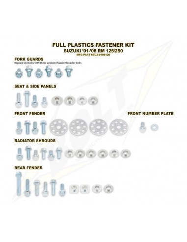 Kit tornillería de plástica Bolt SUZ 01-08 RM125/250