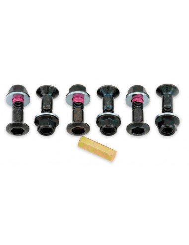 Pack de 6 Tornillos de corona Bolt Negro - cabeza Hexagonal