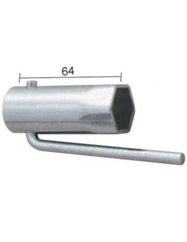 Llave de bujía para ciclomotores plegable Hex.21mm