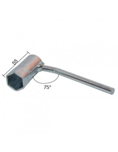 Llave de bujía para ciclomotores 2T con cilindro inclinado Hex. 21mm