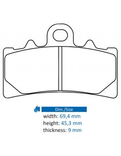 Juego de pastillas sinterizadas CL Brakes (1233A3+)