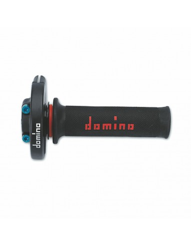 Acelerador rápido Domino monocilindrico con puños rojo/negro 3476.03
