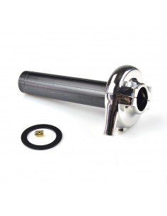 Acelerador vintage cromado Domino Rally sin puños 3942.03.60