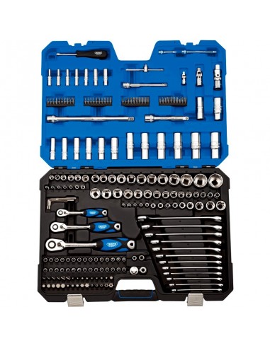 Kit de 214uds de Vasos & llave trinquete métrica 1/4-3/8-1/2'' DRAPER