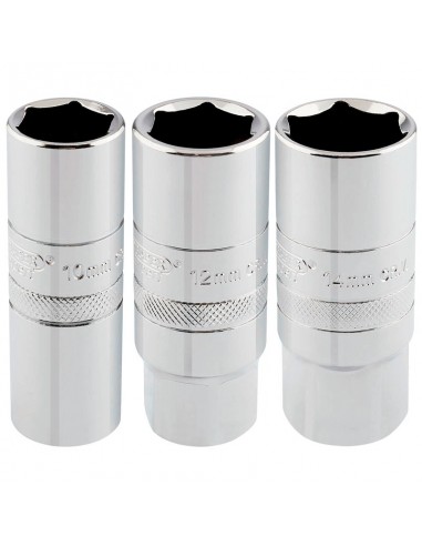 Juego de 3 vasos para bujias 1/2'' DRAPER