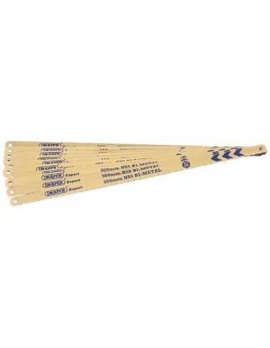 Hojas de sierra bimetal para arco de sierra metales DRAPER 10uds x 300mm