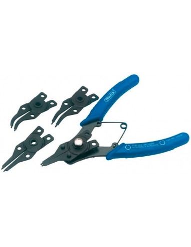 Alicate con bocas intercambiables para circlips DRAPER