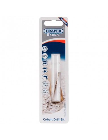 Broca ø2mm HSS cobalto DRAPER
