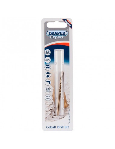 Broca ø3,5mm HSS cobalto DRAPER