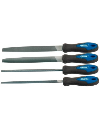 Juego de 4 limas planas DRAPER 200mm