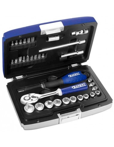 Kit vasos & llaves trinquete 1/4'' EXPERT