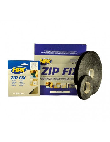 Cinta autoadhesiva de gancho Zip Fix HPX negro