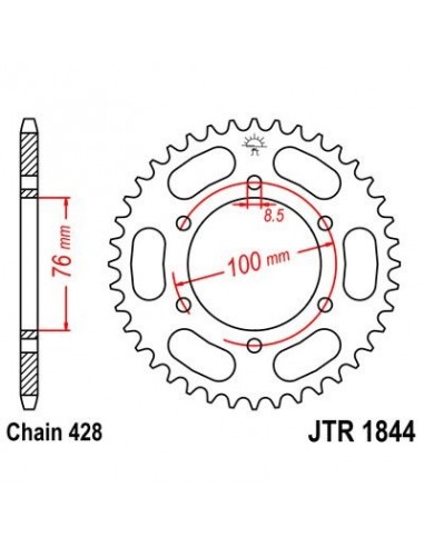 Corona JT R1844 de acero con 40 dientes