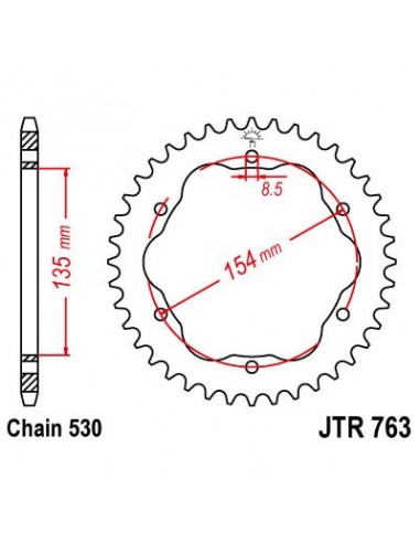 Corona JT 763 con 40 dientes