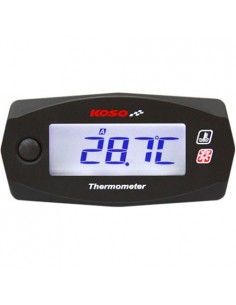 Reloj de temperatura KOSO Mini 4 Race Blanc/Negro(Bateria independiente) BA033020