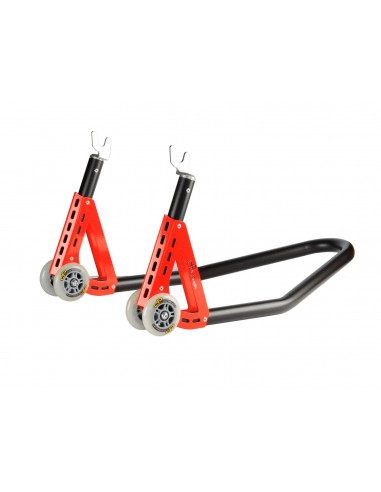 Caballete trasero LIGHTECH adaptadores para diábolos rojo
