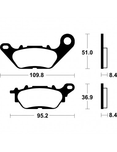 Past. de freno Bendix comp. orgánico Standard MA358