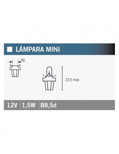 Caja de 10 Lámparas OSRAM 2752MF 12V1,5W