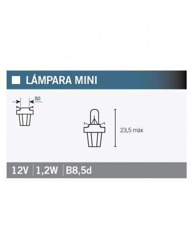 Caja de 10 Lámparas OSRAM 2721MF 12V1,2W