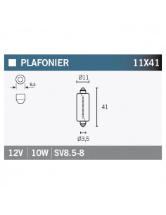Caja de 10 lámparas OSRAM 6411