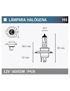 Lámpara OSRAM 64193-01-ULT H4
