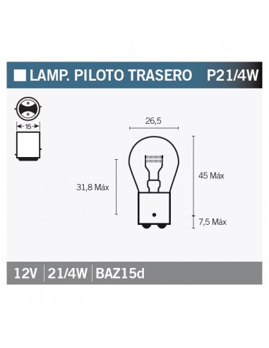 Caja de 10 lámparas OSRAM 7225