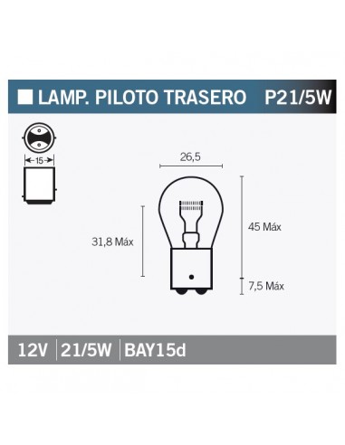 Caja de 10 lámparas OSRAM 7528