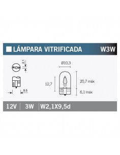 Caja de 10 lámparas OSRAM 2821