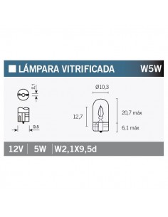 Caja de 10 lámparas OSRAM 2825