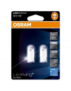 Blister de 2 lámparas OSRAM LED Retrofit 12V W5W 6800K Ice Blue