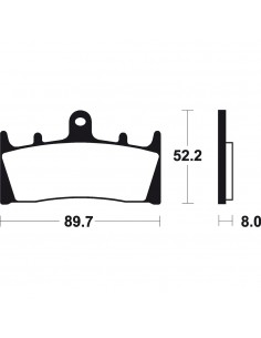 Past. de freno Bendix delanteras comp. sinterizado para deportivas MF186