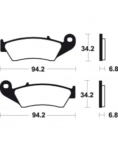 Past. de freno Bendix delanteras comp. sinterizado para deportivas MF194