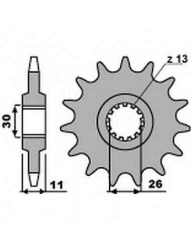 Piñón PBR 16 dientes paso 525 Yamaha TDM900