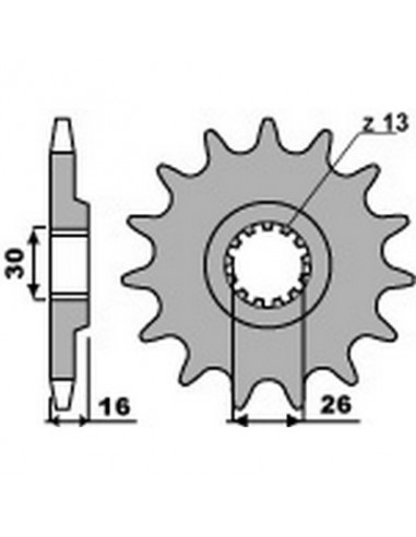 Piñón PBR 16 dientes paso 525 Honda VFR750RJ (RC30)