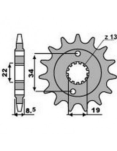 Piñón PBR acero 13 dientes tipo 2276  520