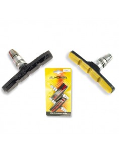 Jgo 4 zapatas V-BRAKE. Amarillo