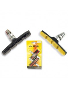 Jgo 4 zapatas V-BRAKE. Rojo