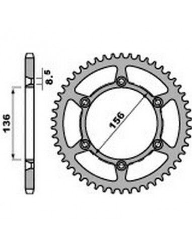 Corona PBR 49 dientes paso 520 Sherco SE/SEF 250/300