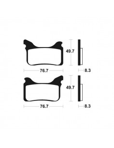 Past. de freno Bendix comp. sinterizado para off-road racing MOR342