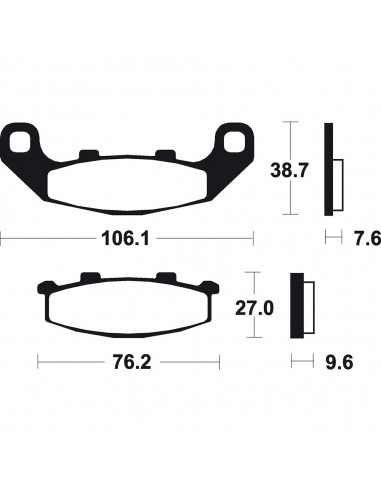 Past. de freno Bendix traseras comp. sinterizado para deportivas MR115