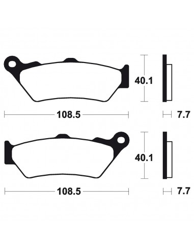 Past. de freno Bendix traseras comp. sinterizado para deportivas MR174