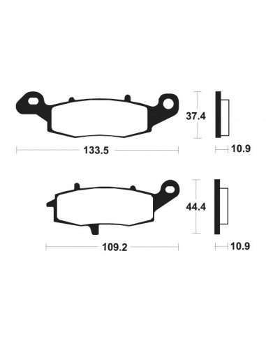 Past. de freno Bendix traseras comp. sinterizado para deportivas MR386