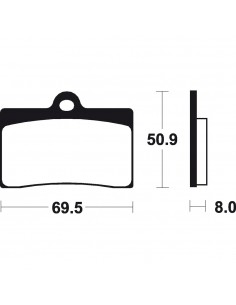 Past. de freno Bendix delanteras comp. sinterizado para competición MRR066