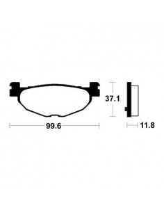 Past. de freno Bendix comp. sinterizado para Maxi Scooter MSS312