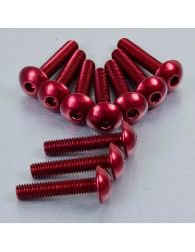 Kit tornillos de carenado Pro-Bolt ZX10R (08-10) aluminio rojo FKA287R