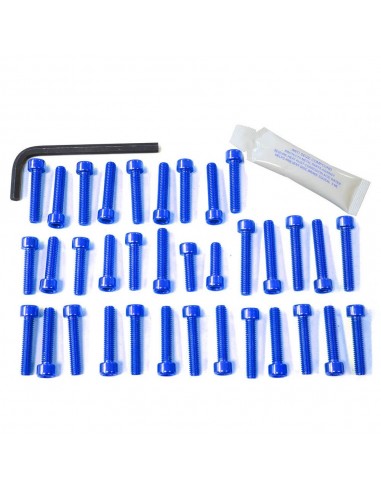 Kit tornillería aluminio motor Pro-Bolt EBM010B Azul