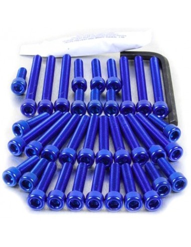 Kit tornillería aluminio tapa embrague Pro-Bolt ESU166VCB Azul