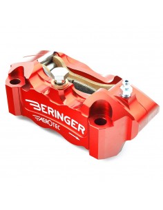 Pinza de freno de 4 pistones Radial Aerotec® Izquierda (108mm entre tornillos). Color ROJO. (4R11AR)