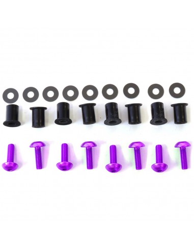 Kit tornillería de cúpula aluminio Pro-Bolt Violeta SK020P