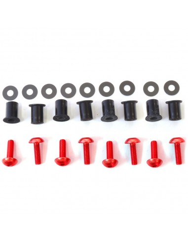 Kit tornillería de cúpula aluminio Pro-Bolt Rojo SK020R